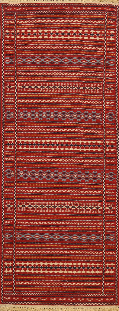 Tribal Kilim Sirjan Persian Runner Rug 2x7