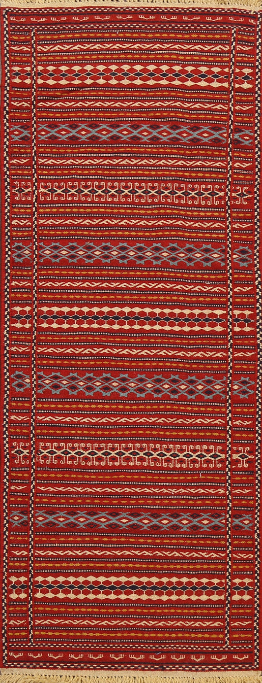 Tribal Kilim Sirjan Persian Runner Rug 2x7