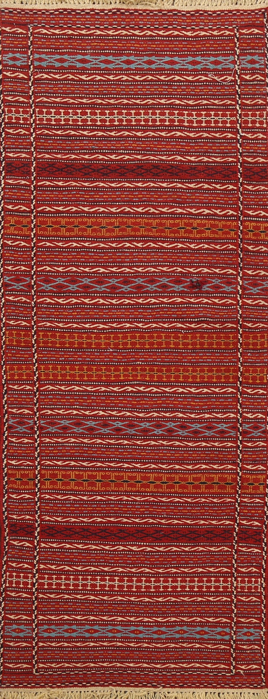 Tribal Kilim Sirjan Persian Runner Rug 2x7