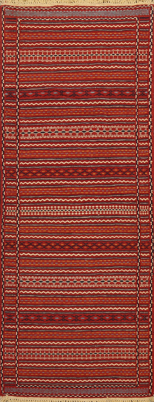 Tribal Kilim Sirjan Persian Runner Rug 2x7