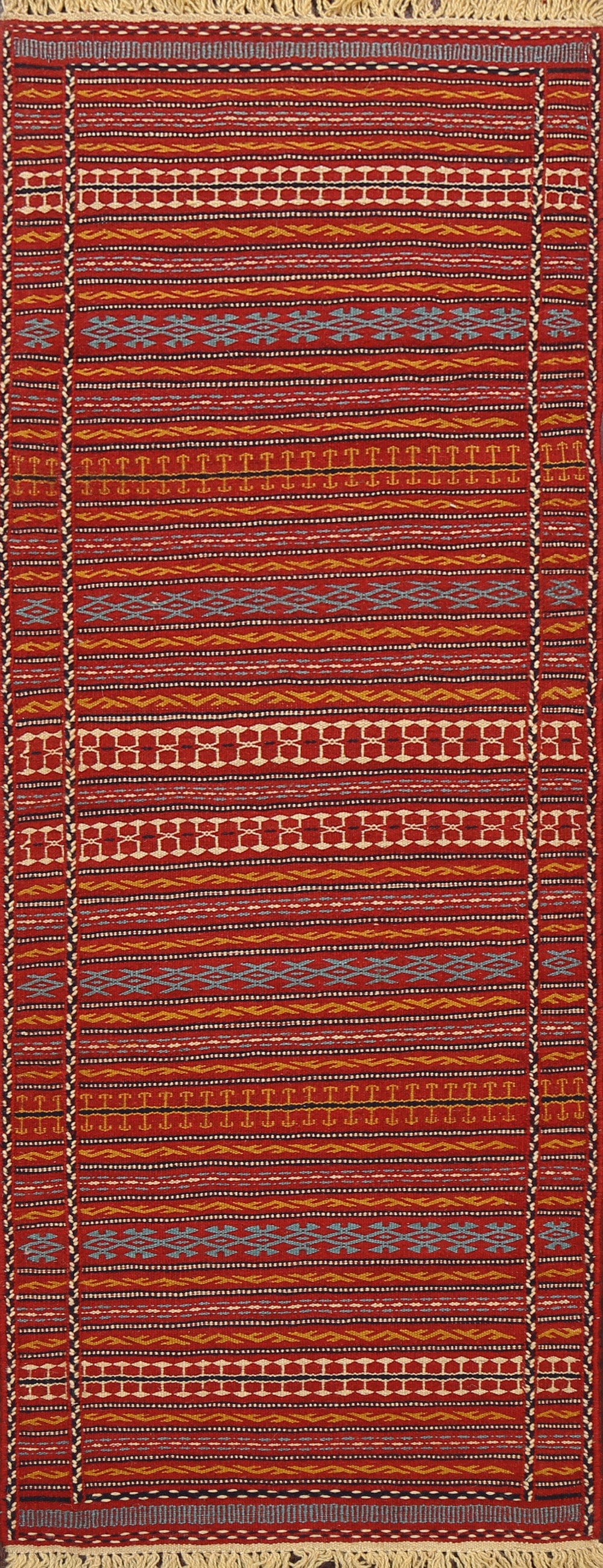 Tribal Kilim Sirjan Persian Runner Rug 2x6