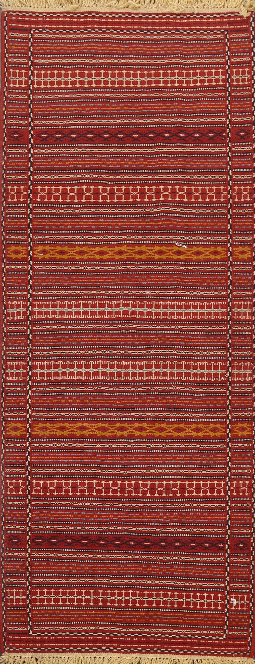 Tribal Kilim Sirjan Persian Runner Rug 2x7