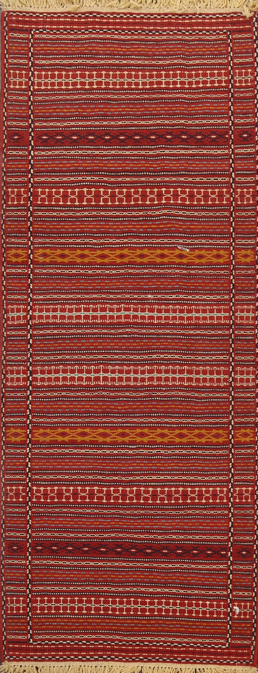 Tribal Kilim Sirjan Persian Runner Rug 2x7