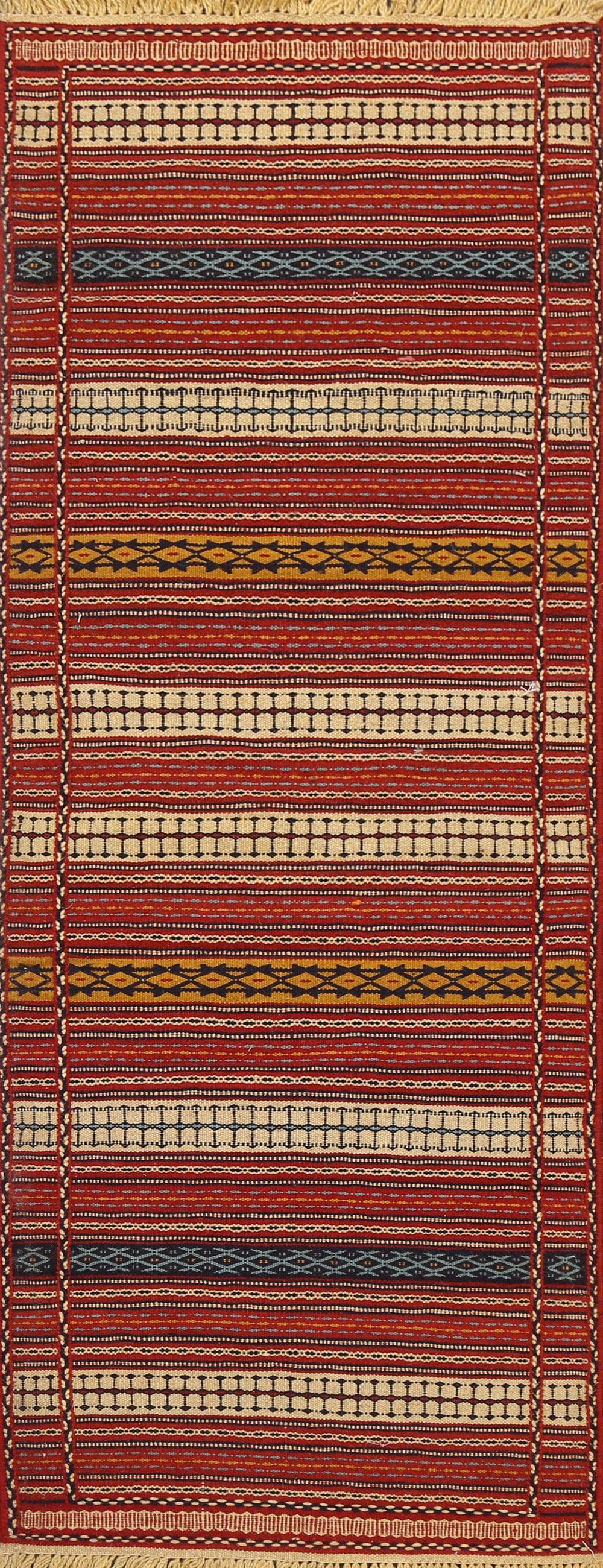 Tribal Kilim Sirjan Persian Runner Rug 2x7