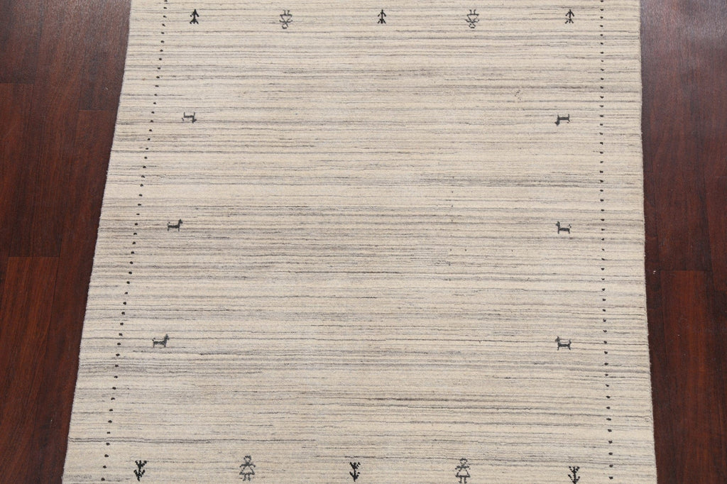 Contemporary Gabbeh Oriental Area Rug 5x6