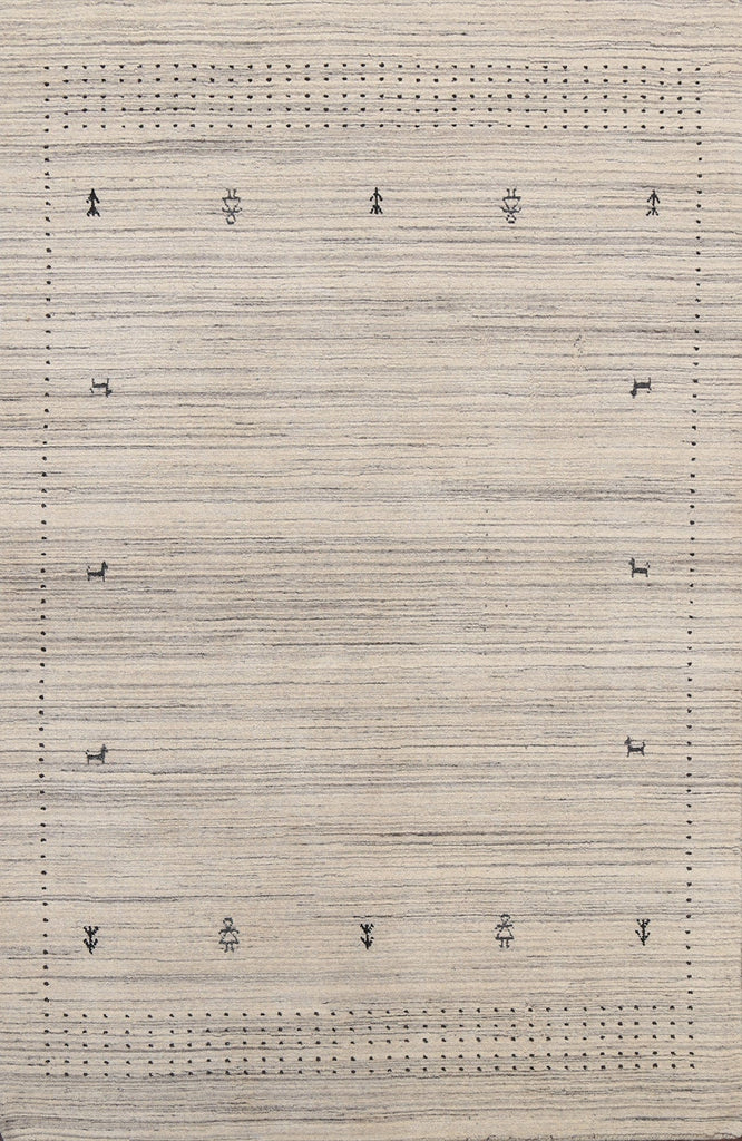 Contemporary Gabbeh Oriental Area Rug 5x6