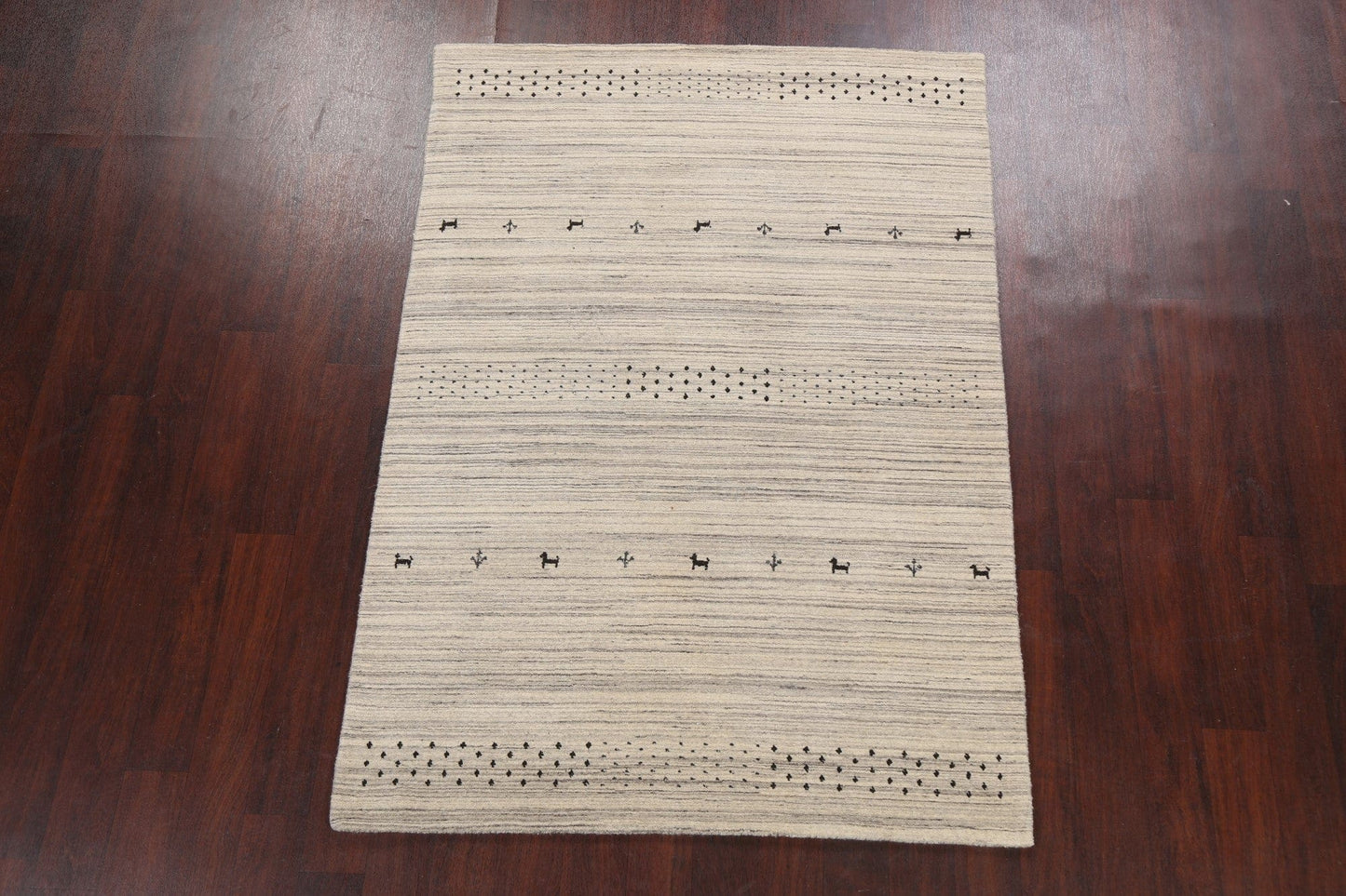 Contemporary Gabbeh Oriental Area Rug 5x6