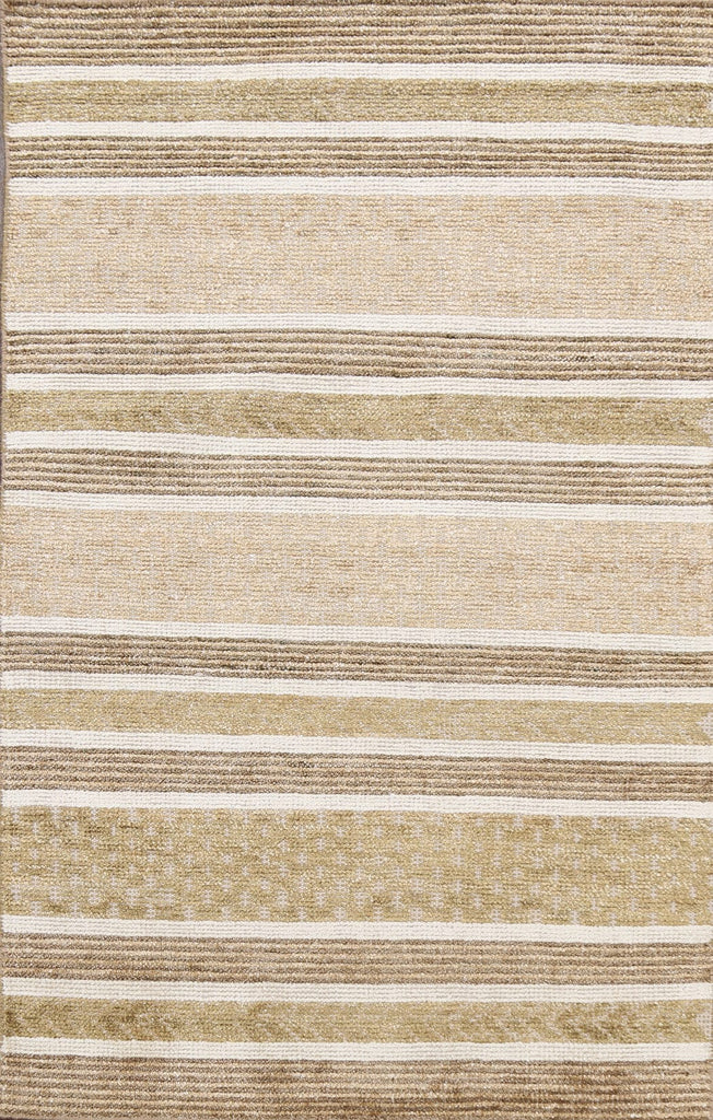 Stripe Contemporary Abstract Oriental Area Rug 4x6