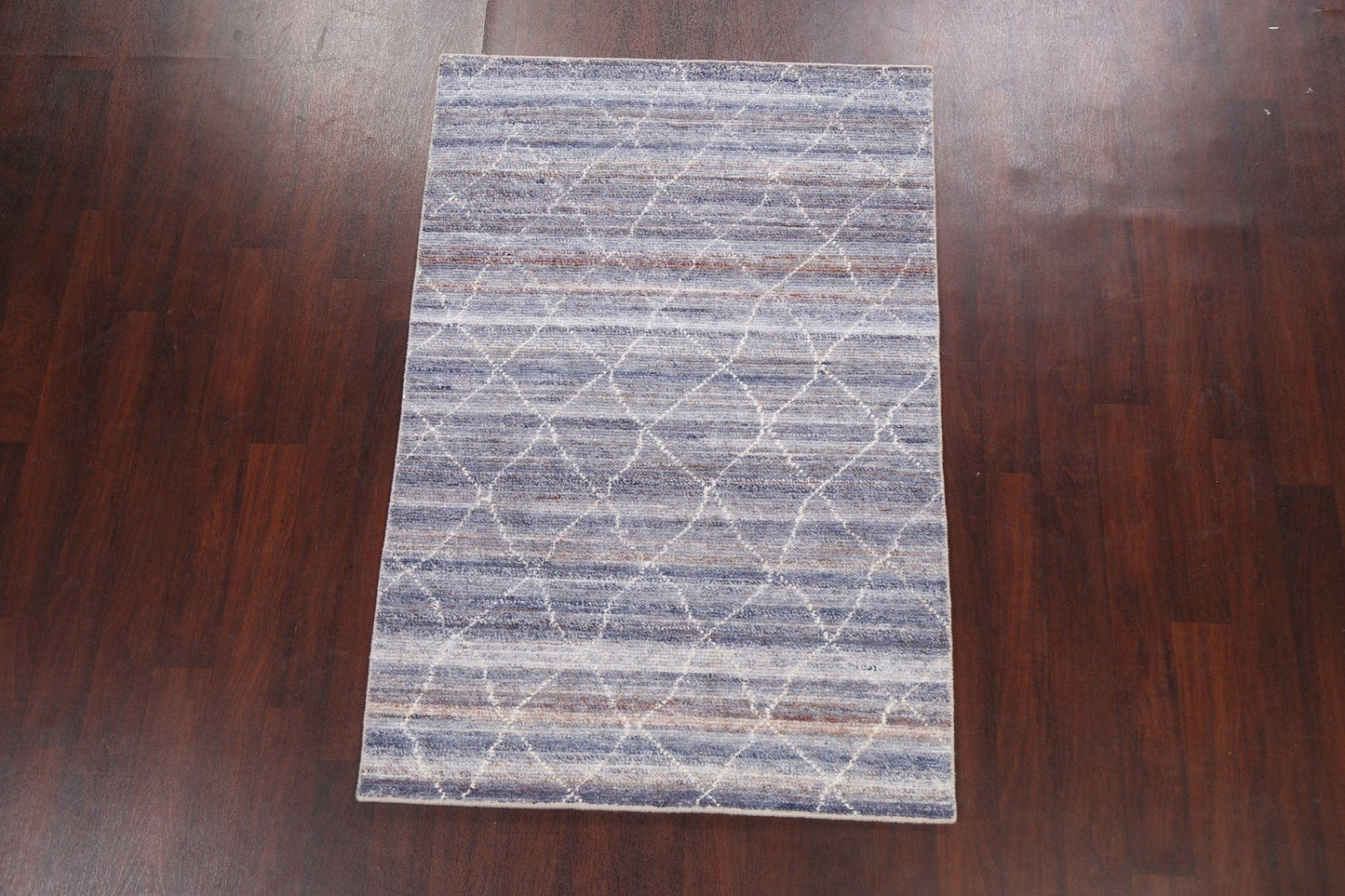 Contemporary Trellis Abstract Oriental Area Rug 4x6