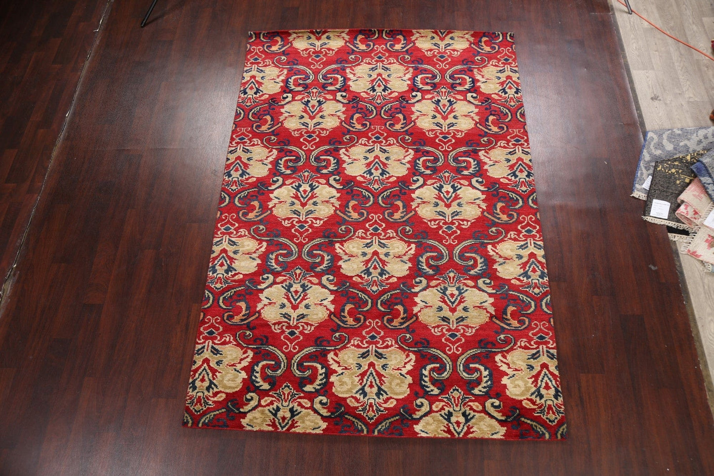 Contemporary Abstract Oriental Area Rug 6x9