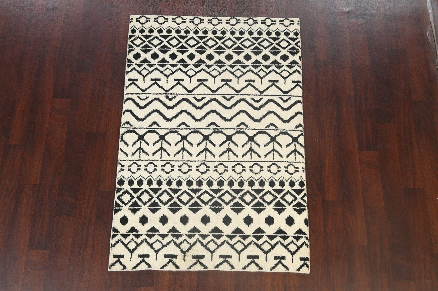 Contemporary Abstract Oriental Area Rug 4x6