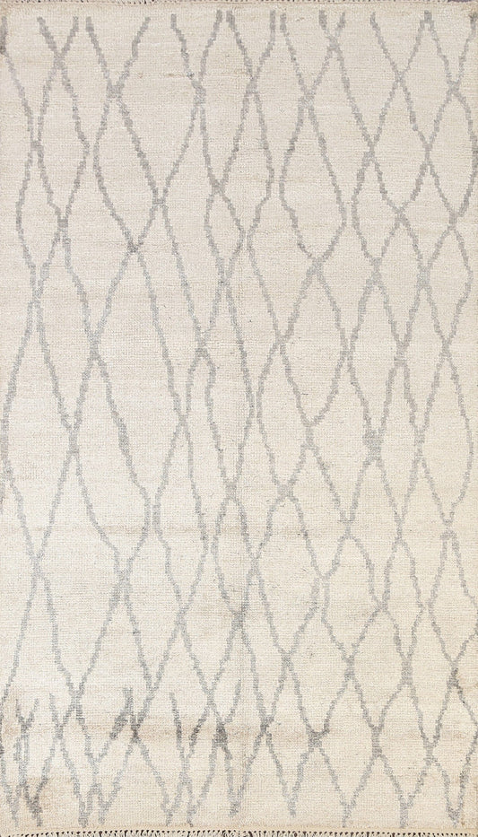 Modern Trellis Abstract Oriental Area Rug 5x8