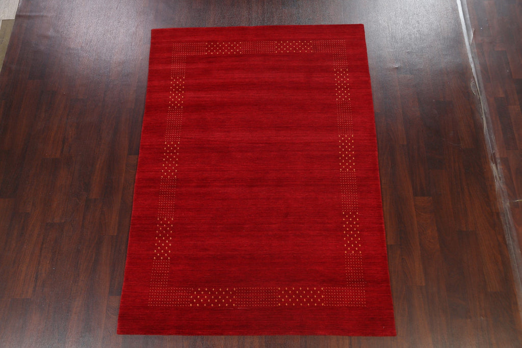 Contemporary Gabbeh Oriental Area Rug 6x8