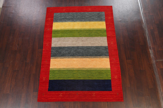 Abstract Contemporary Gabbeh Oriental Area Rug 6x8