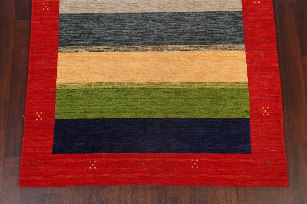 Abstract Contemporary Gabbeh Oriental Area Rug 6x8