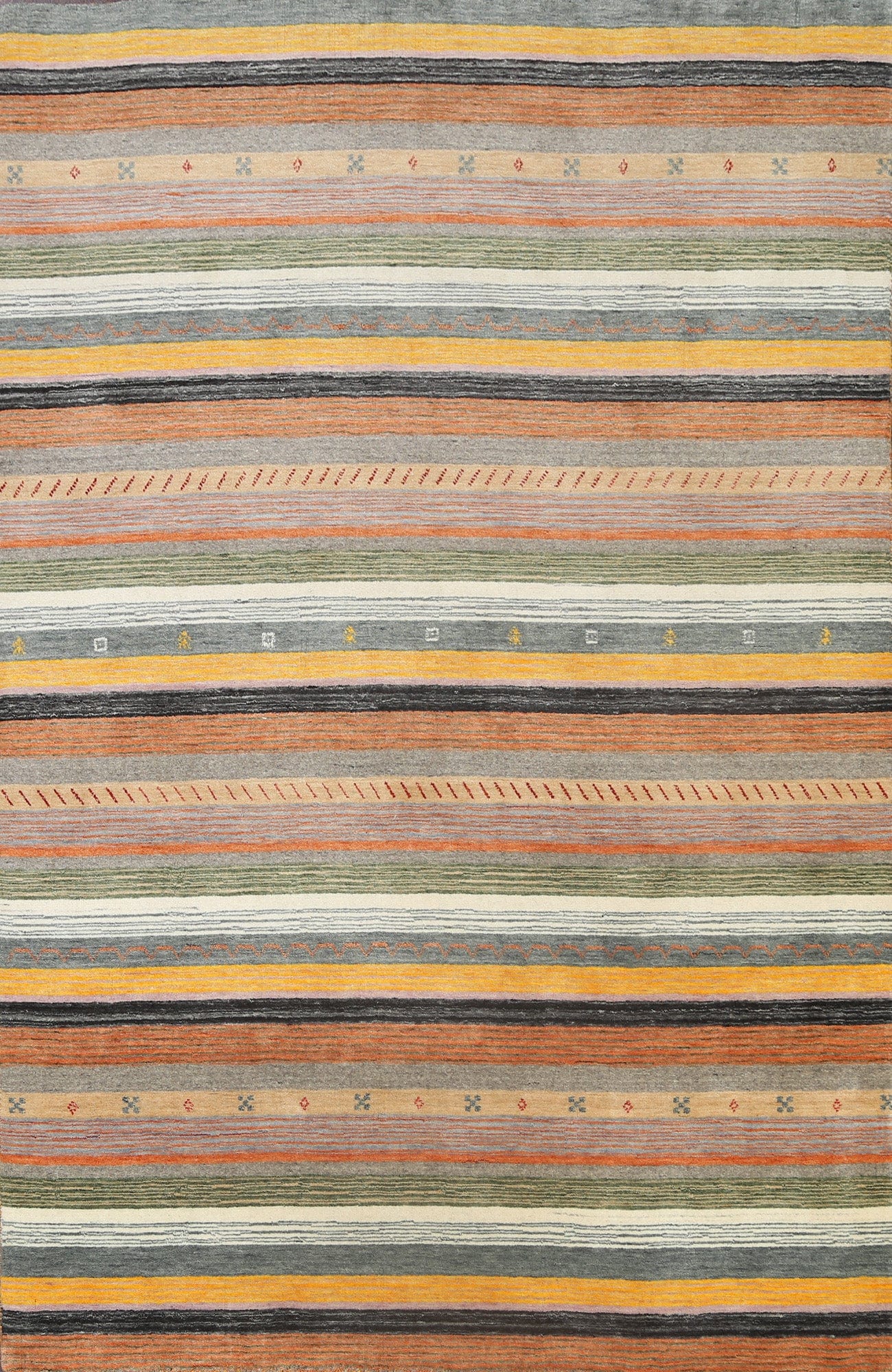 Abstract Contemporary Gabbeh Oriental Area Rug 6x8