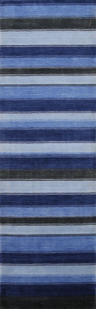 Stripe Modern Gabbeh Oriental Runner Rug 3x10