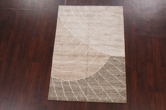 Contemporary Abstract Oriental Area Rug 4x6