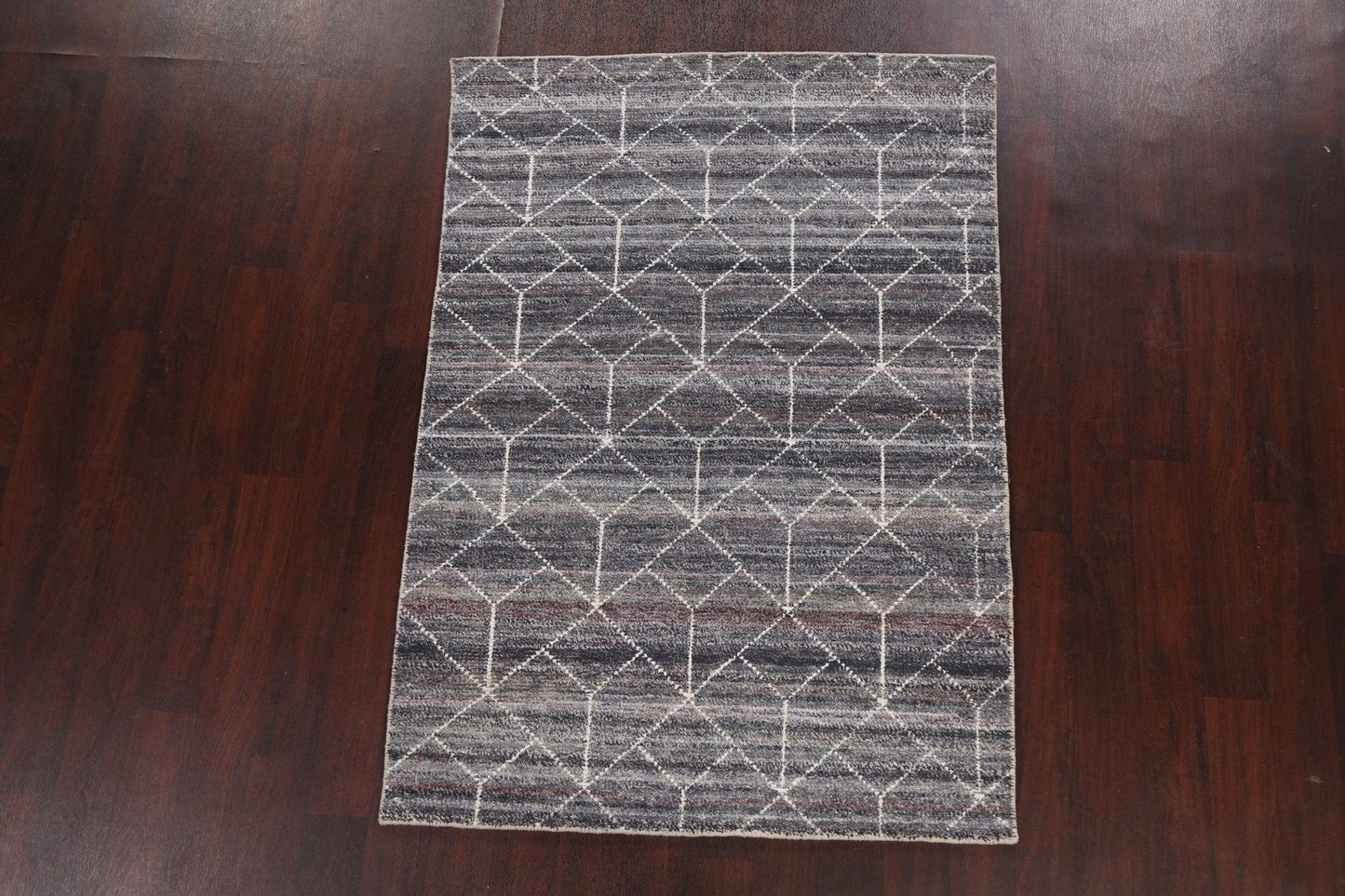 Contemporary Abstract Oriental Area Rug 4x6