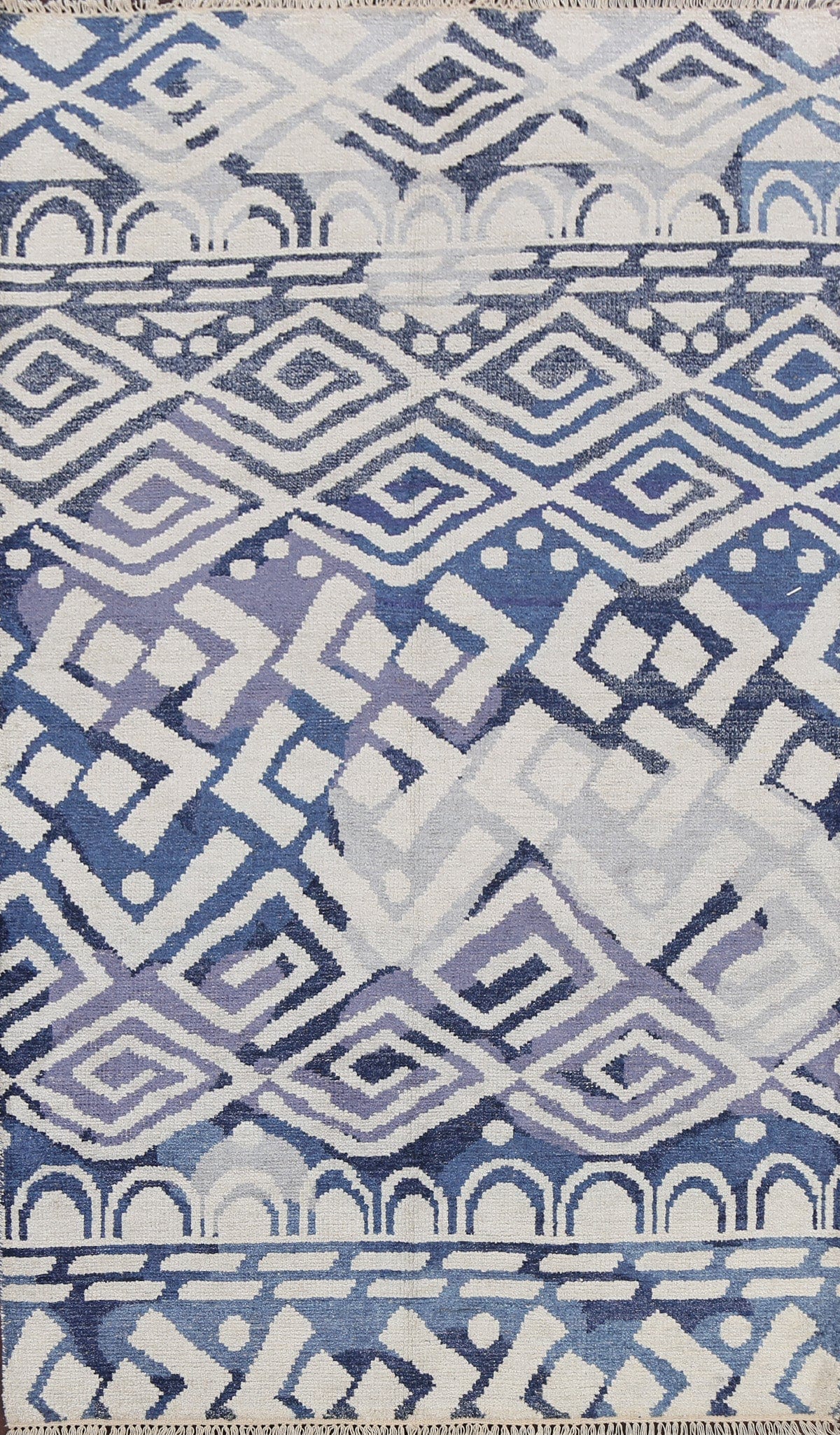 Geometric Abstract Oriental Area Rug 5x8