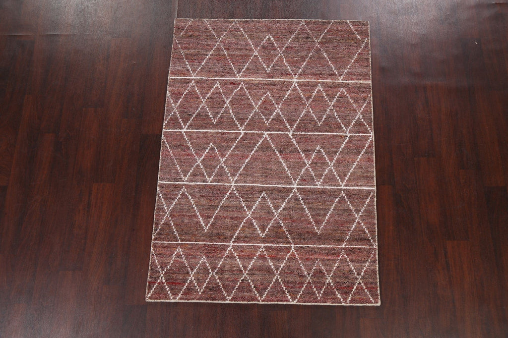 Contemporary Abstract Oriental Area Rug 4x6