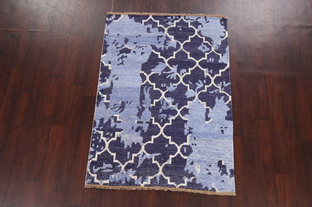 Contemporary Abstract Oriental Area Rug 4x6