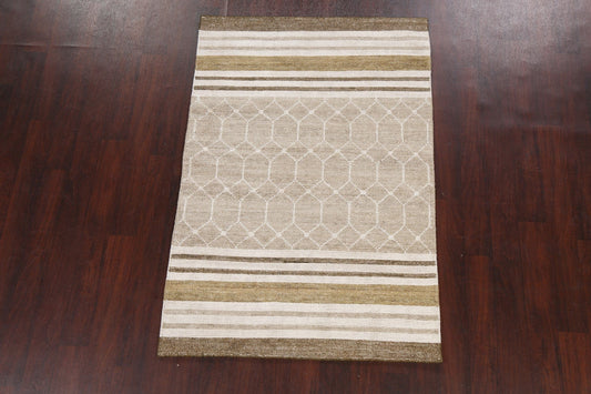 Modern Abstract Oriental Area Rug 4x6