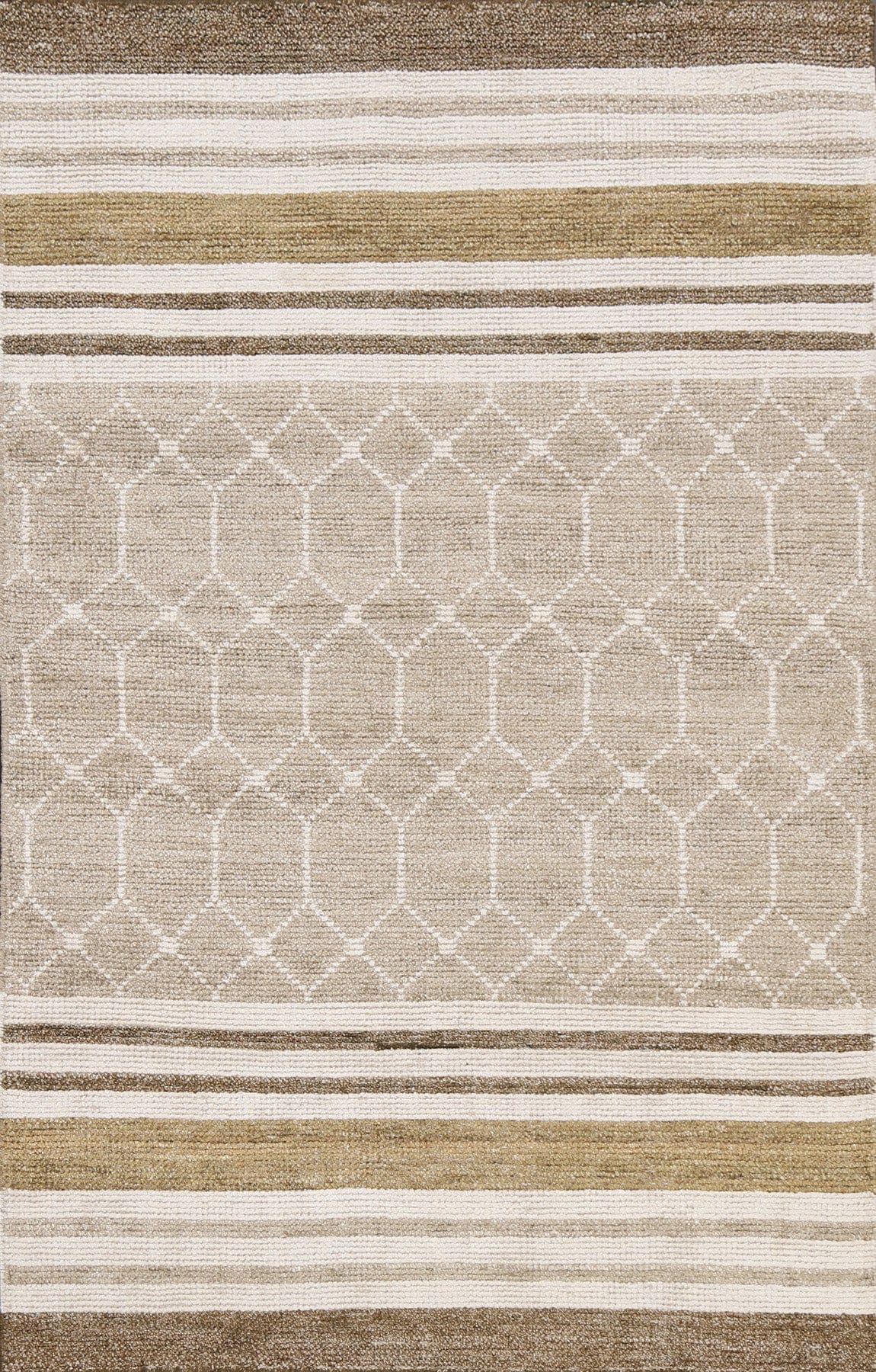 Modern Abstract Oriental Area Rug 4x6