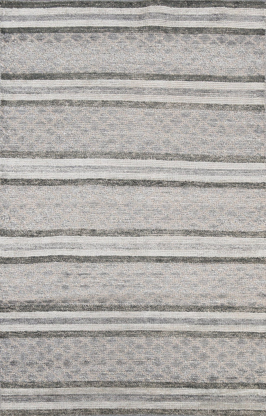 Stripe Abstract Oriental Area Rug 4x6