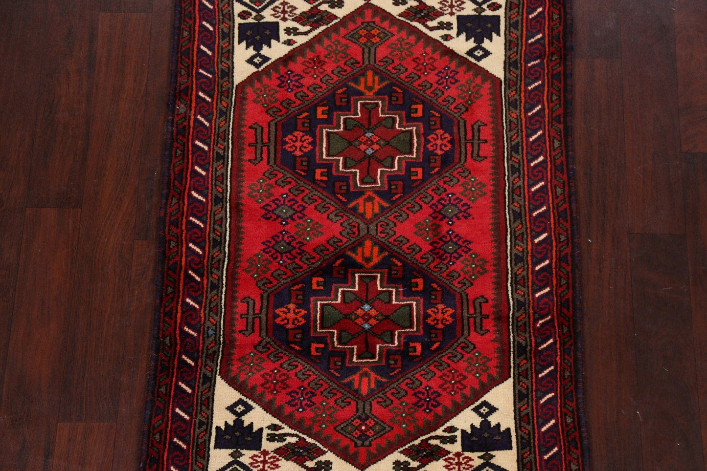 Geometric Hamedan Persian Area Rug 3x5