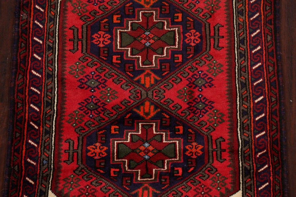 Geometric Hamedan Persian Area Rug 3x5