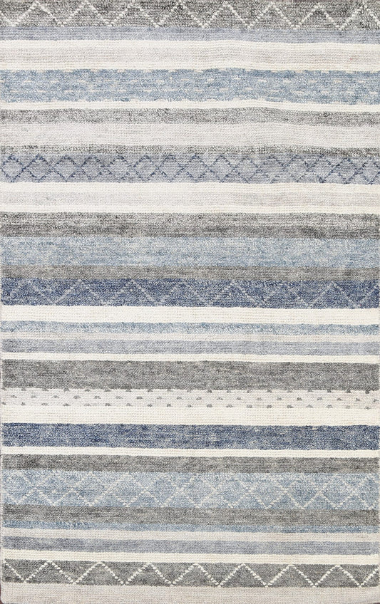 Chevron Abstract Oriental Area Rug 4x6