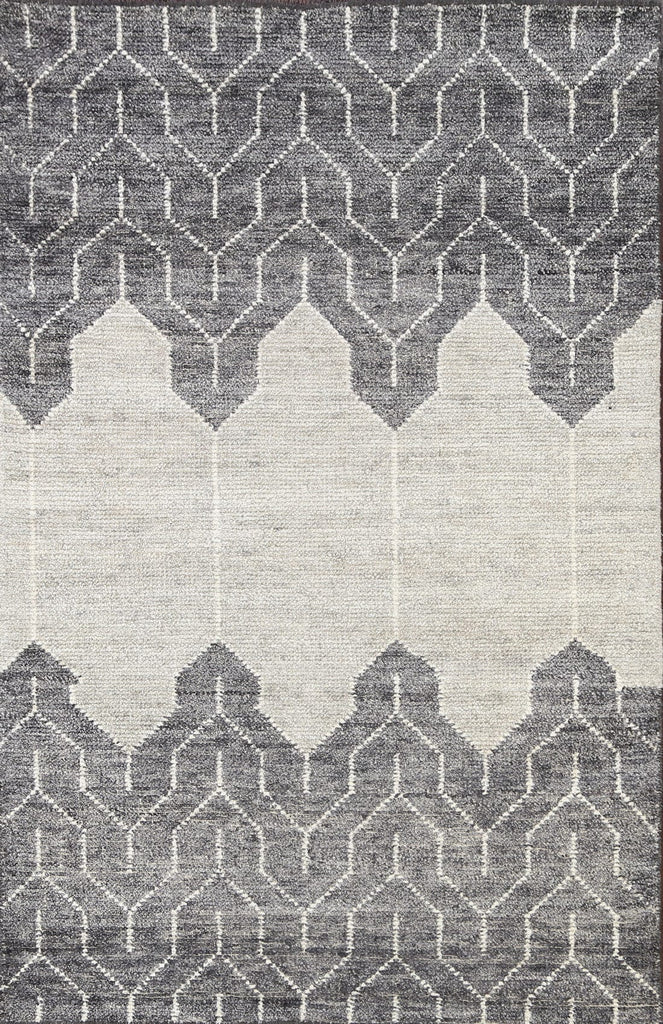 Modern Abstract Oriental Area Rug 4x6