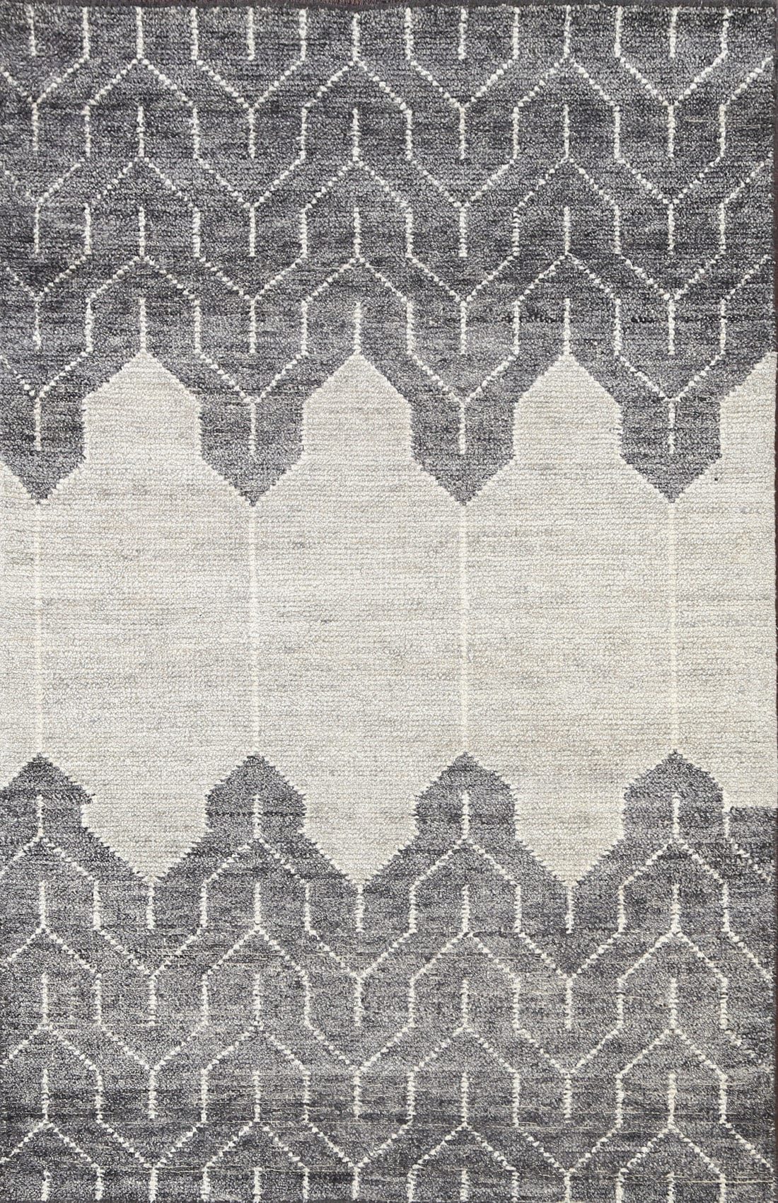 Modern Abstract Oriental Area Rug 4x6