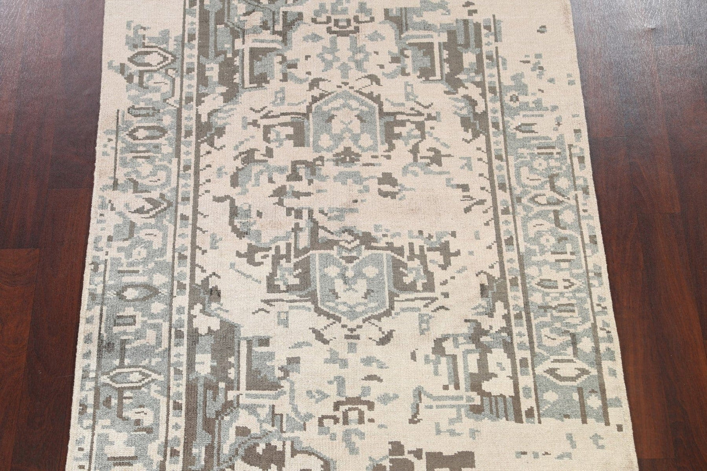 Modern Abstract Oriental Area Rug 5x8