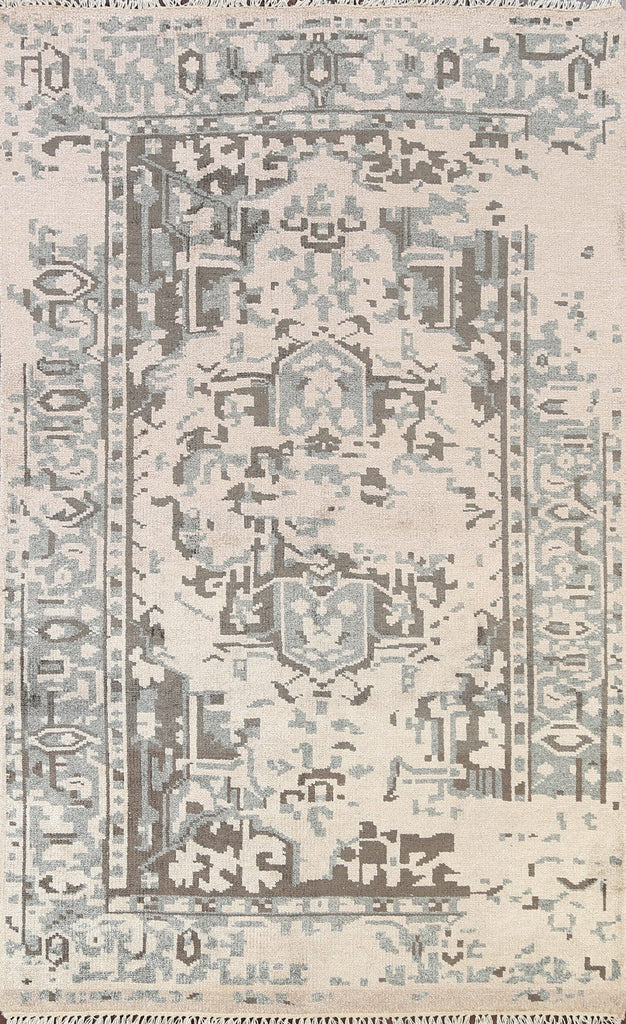 Modern Abstract Oriental Area Rug 5x8