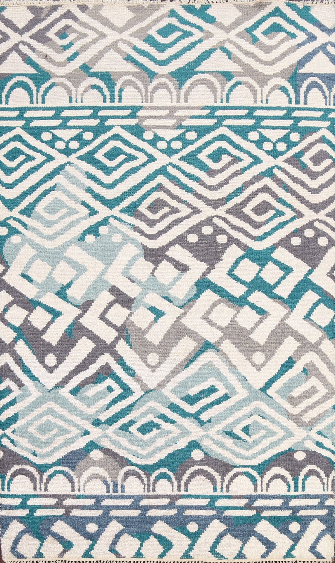 Contemporary Abstract Oriental Area Rug 5x8