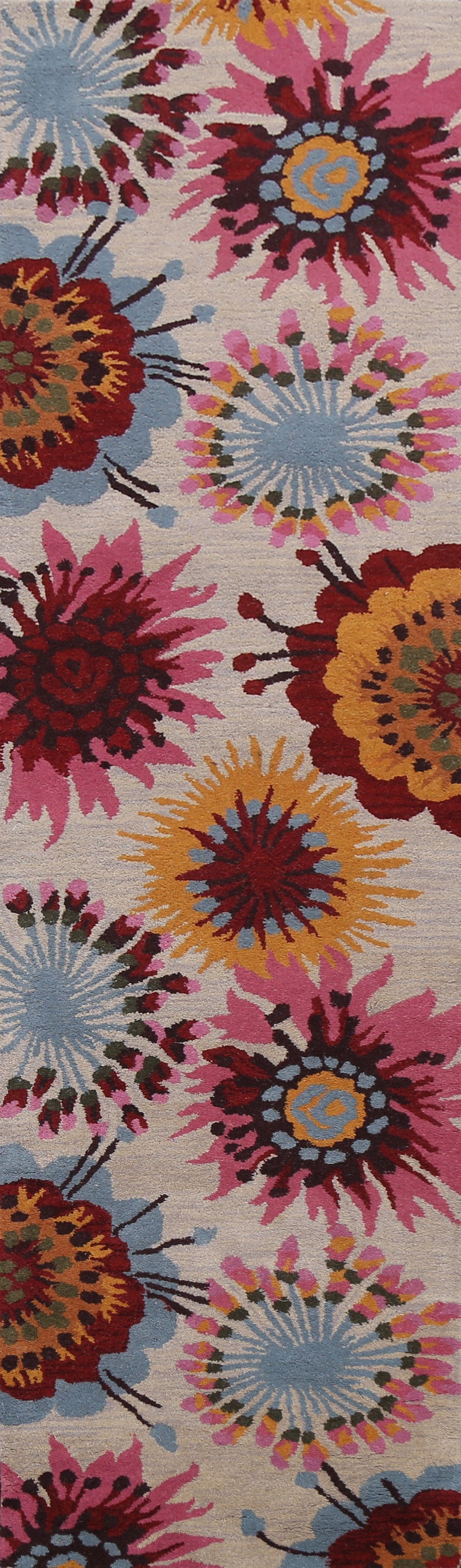 Floral Runner Rug 3x10