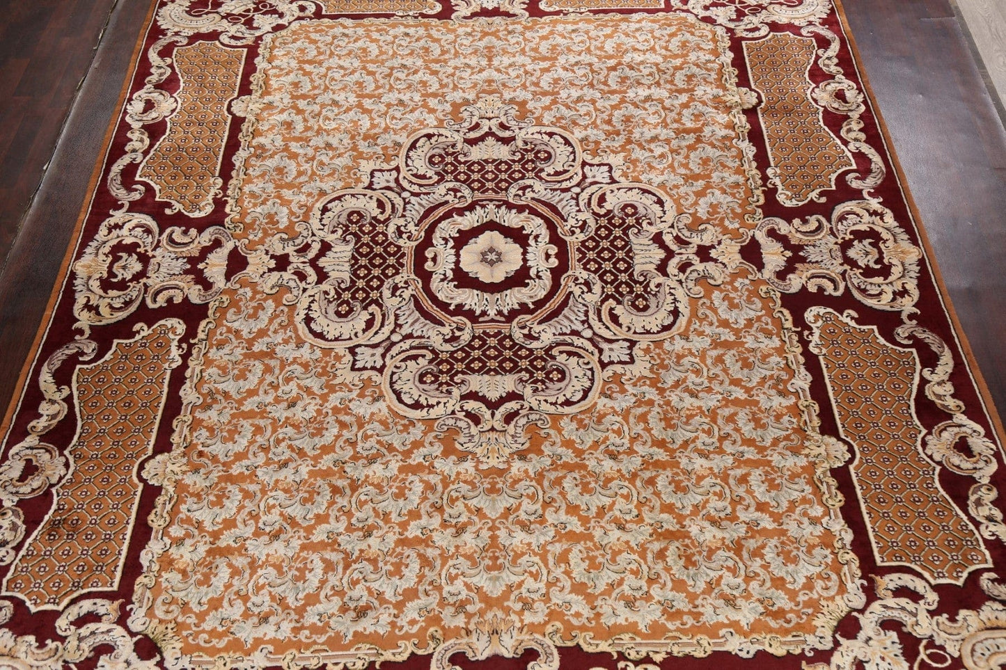 100% Vegetable Dye Aubusson Oriental Area Rug 10x14