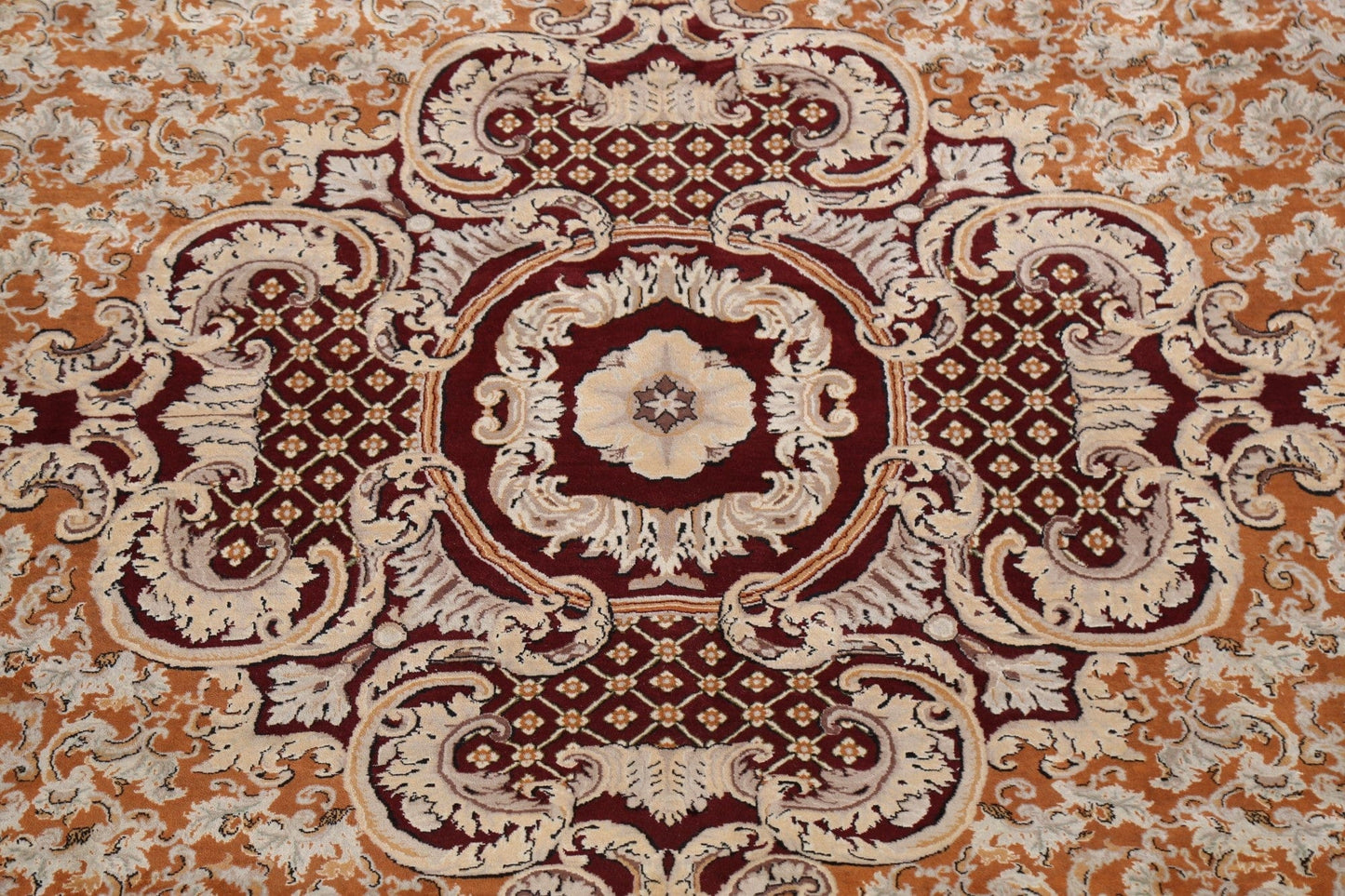 100% Vegetable Dye Aubusson Oriental Area Rug 10x14