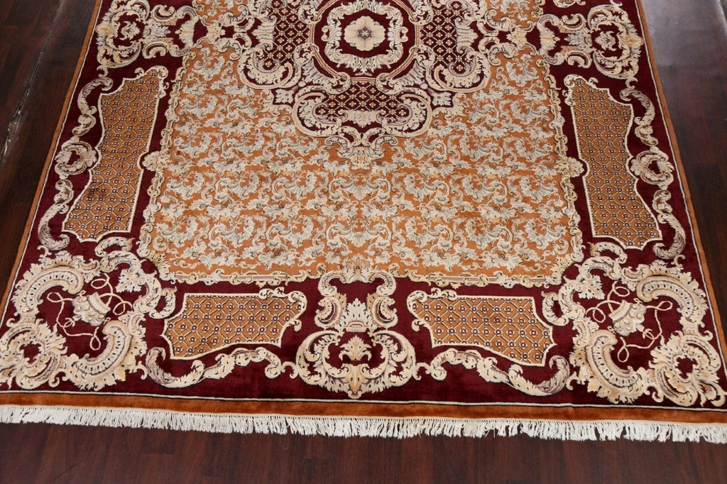 100% Vegetable Dye Aubusson Oriental Area Rug 10x14