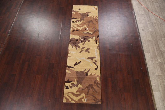 Contemporary Abstract Runner Rug 3x10