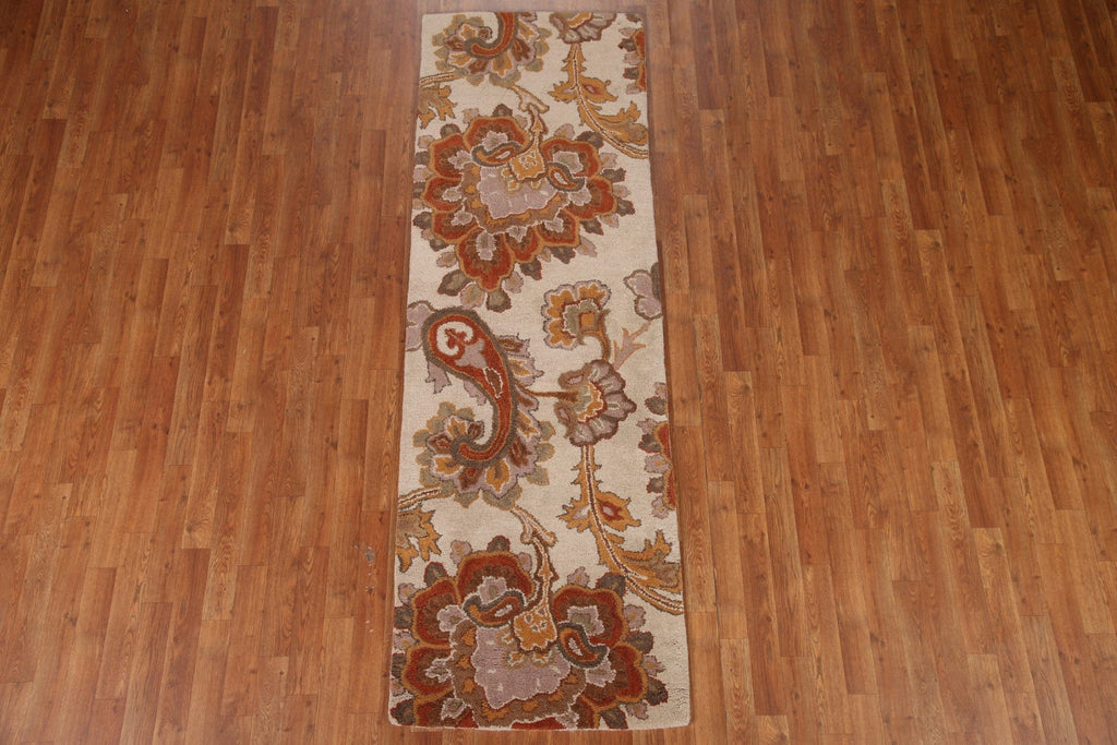 Floral Hand-Tufted Runner Rug 3x8