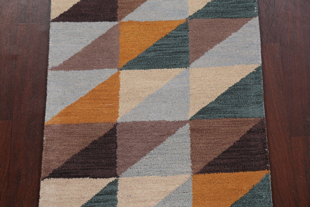 Modern Gabbeh Runner Rug 3x8