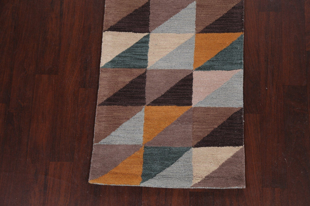 Modern Gabbeh Runner Rug 3x8