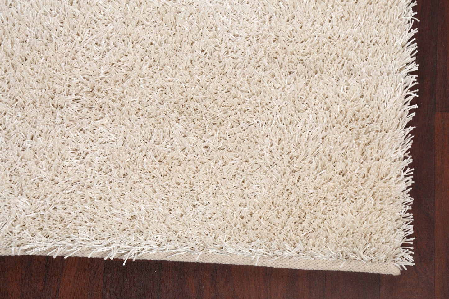 Plush White Shaggy Area Rug 5x7