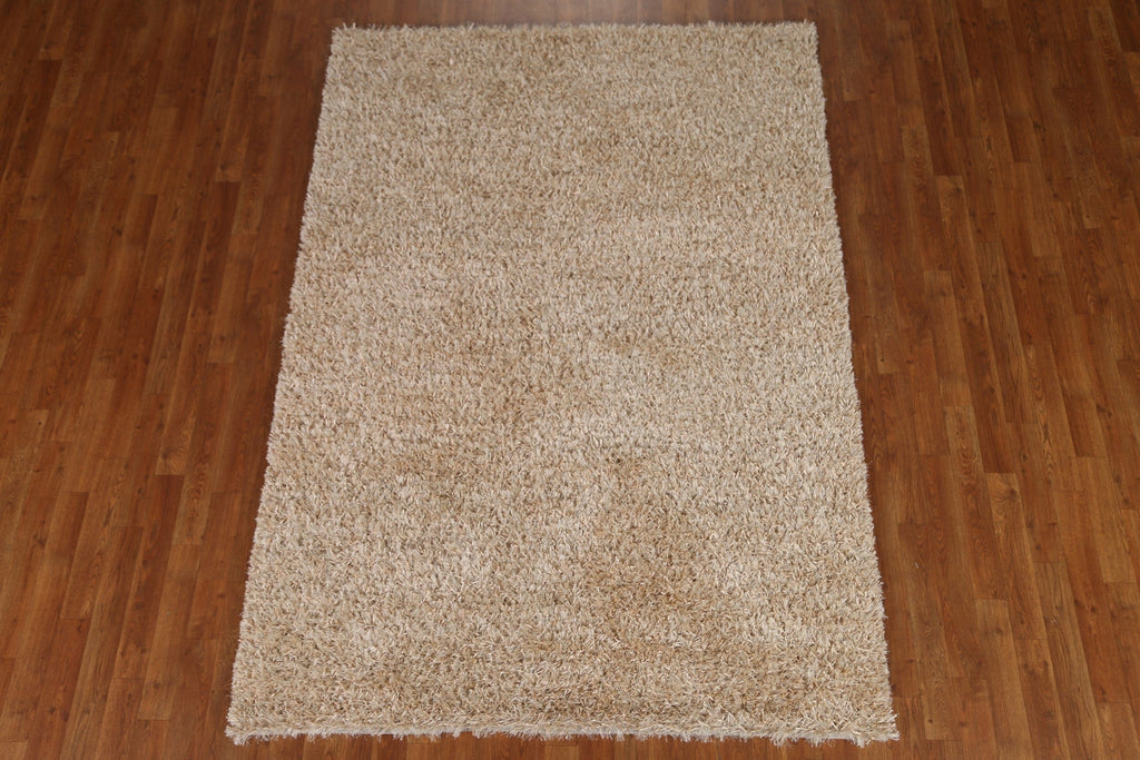 Hand Tufted Plush Shaggy Area Rug 5x7