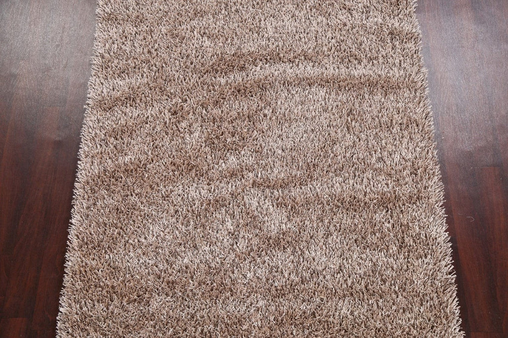 Champagne Plush Shaggy Area Rug 5x7