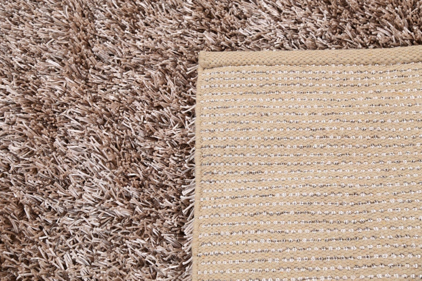 Champagne Plush Shaggy Area Rug 5x7