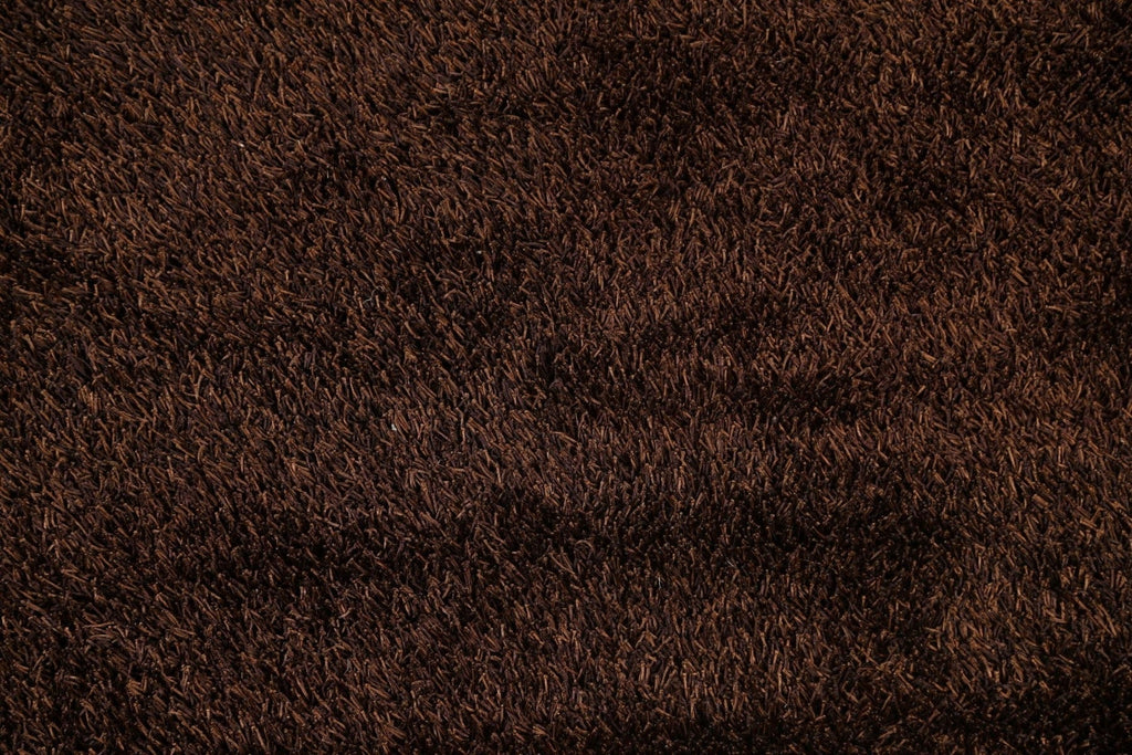 Brown Plush Shaggy Area Rug 5x7